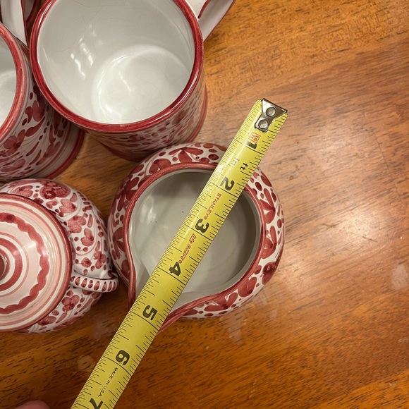 Vintage Labor Deruta tea set, made in Italy, 4 mugs, sugar bowl, creamer - Picture 3 of 6